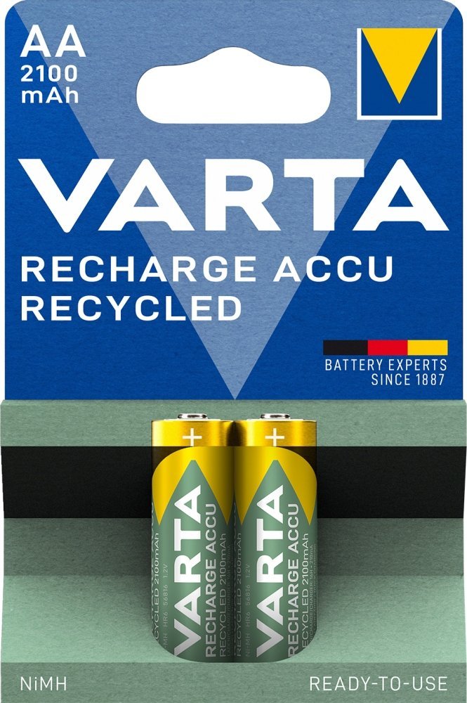 Bateri të rikarikueshme Varta Recycled 56816101402 AA, 2000mAh, 1.2V, paketim 2 copë