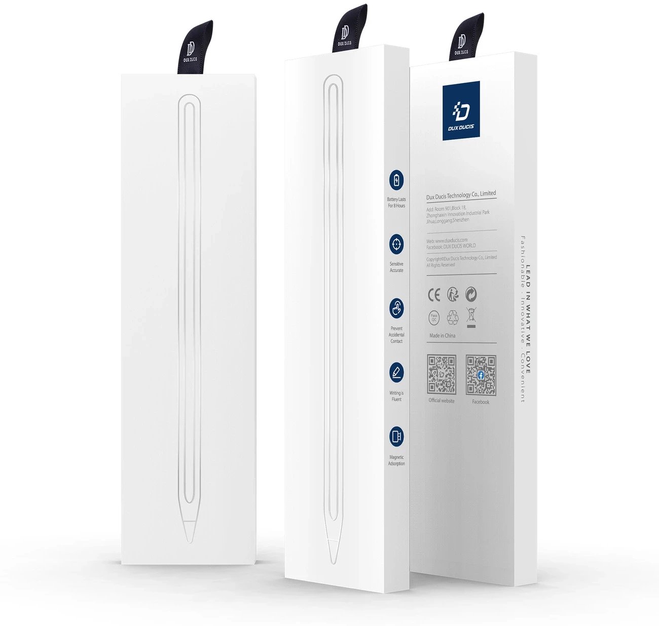 Stylus për tablet Dux Ducis SP-06, për iPad, karikim wireless, ekran digjital, i bardhë