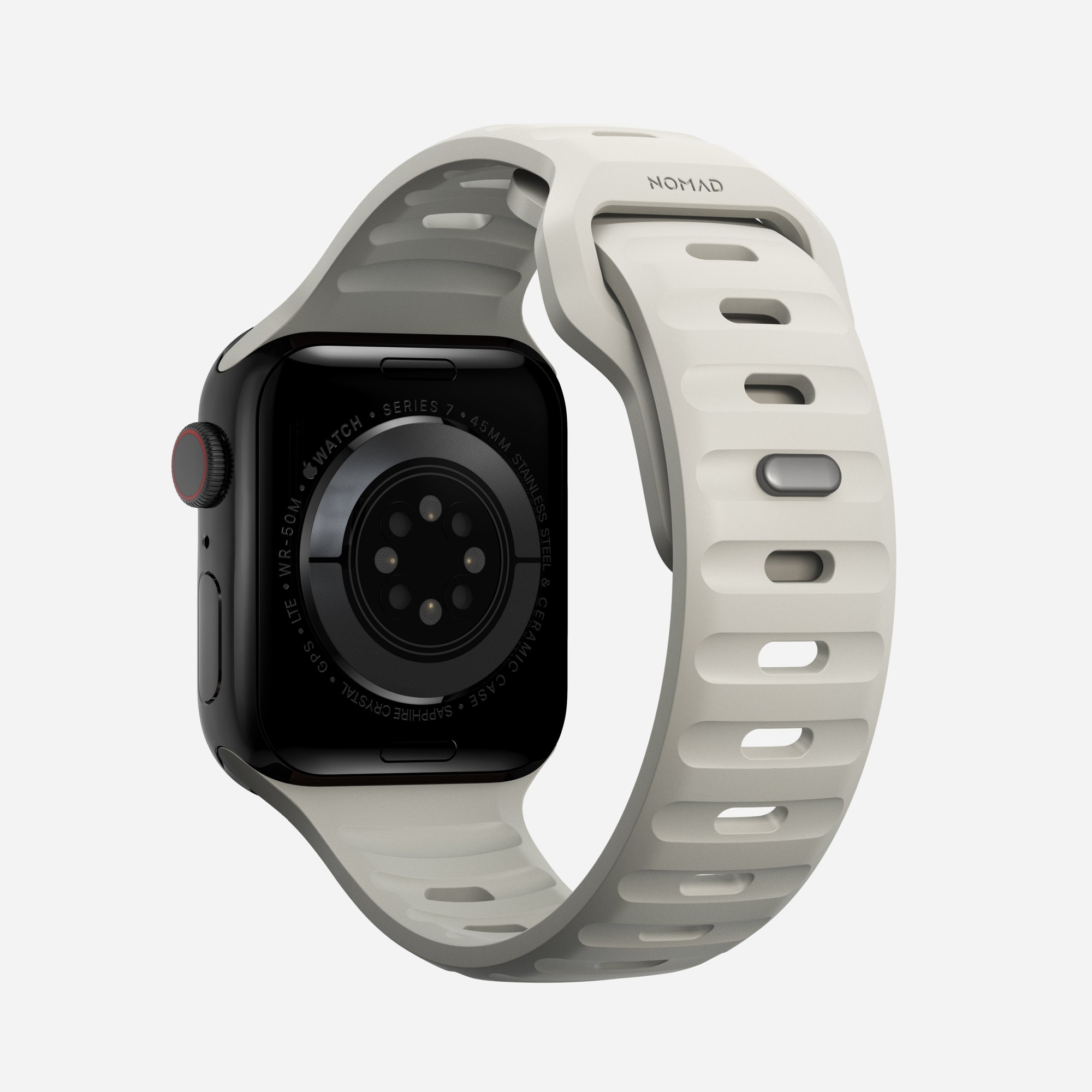 Rrip sportiv për Apple Watch, 41mm 42mm, gome FKM, ngjyra Stone