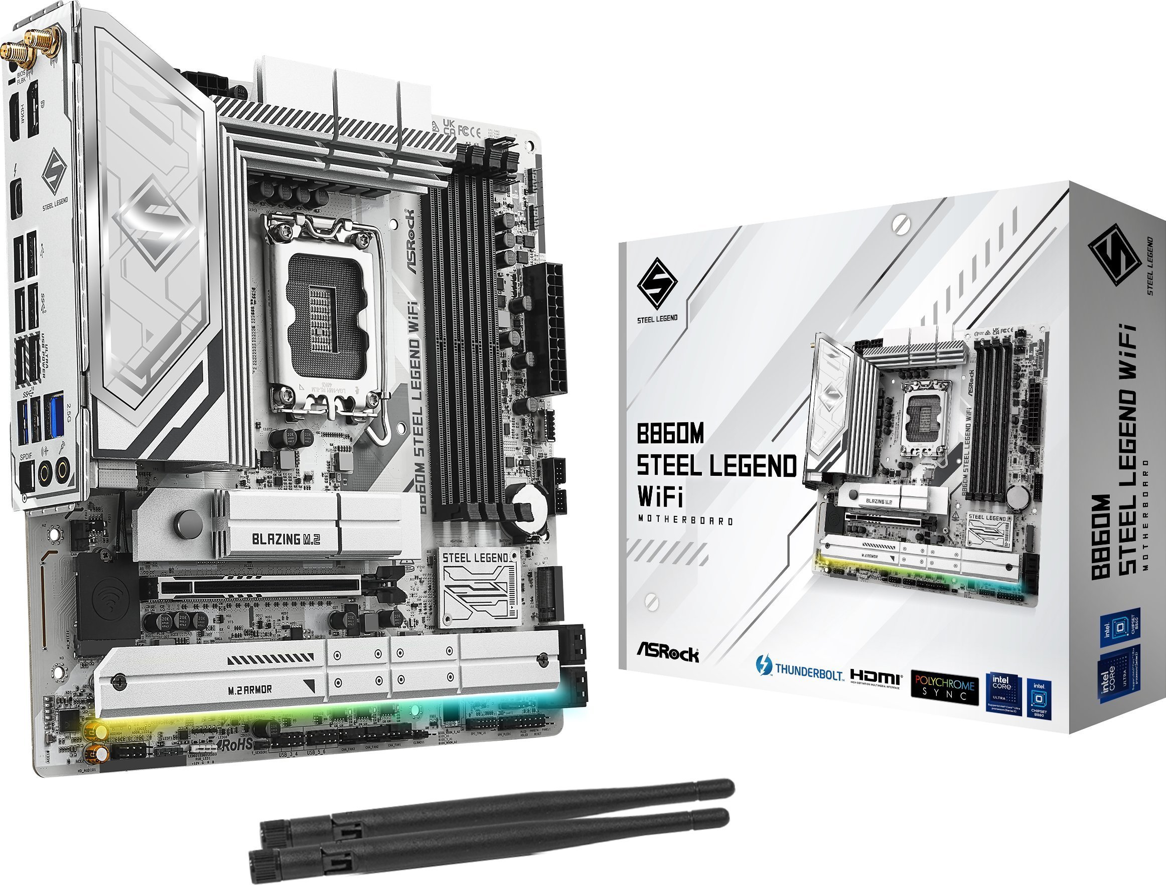 Pllakë amë Asrock B860M Steel Legend WiFi, Intel B860, DDR5, Micro ATX