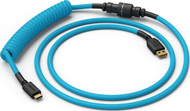 Kabllo USB Glorious GLO-CBL-COIL-EB, USB A në USB C, 1.36 m, blu e çelët