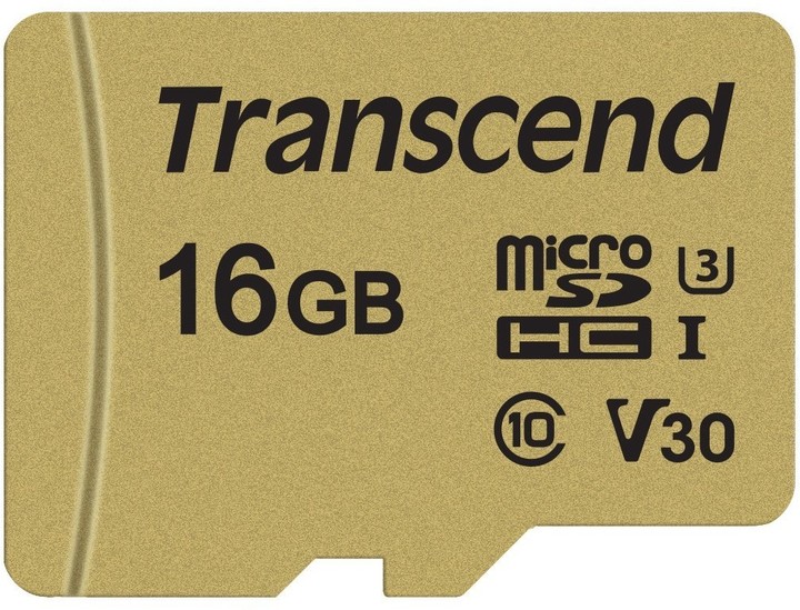Kartë e memories Transcend Micro SDHC 500S, 16GB ,+ adapter SD           
