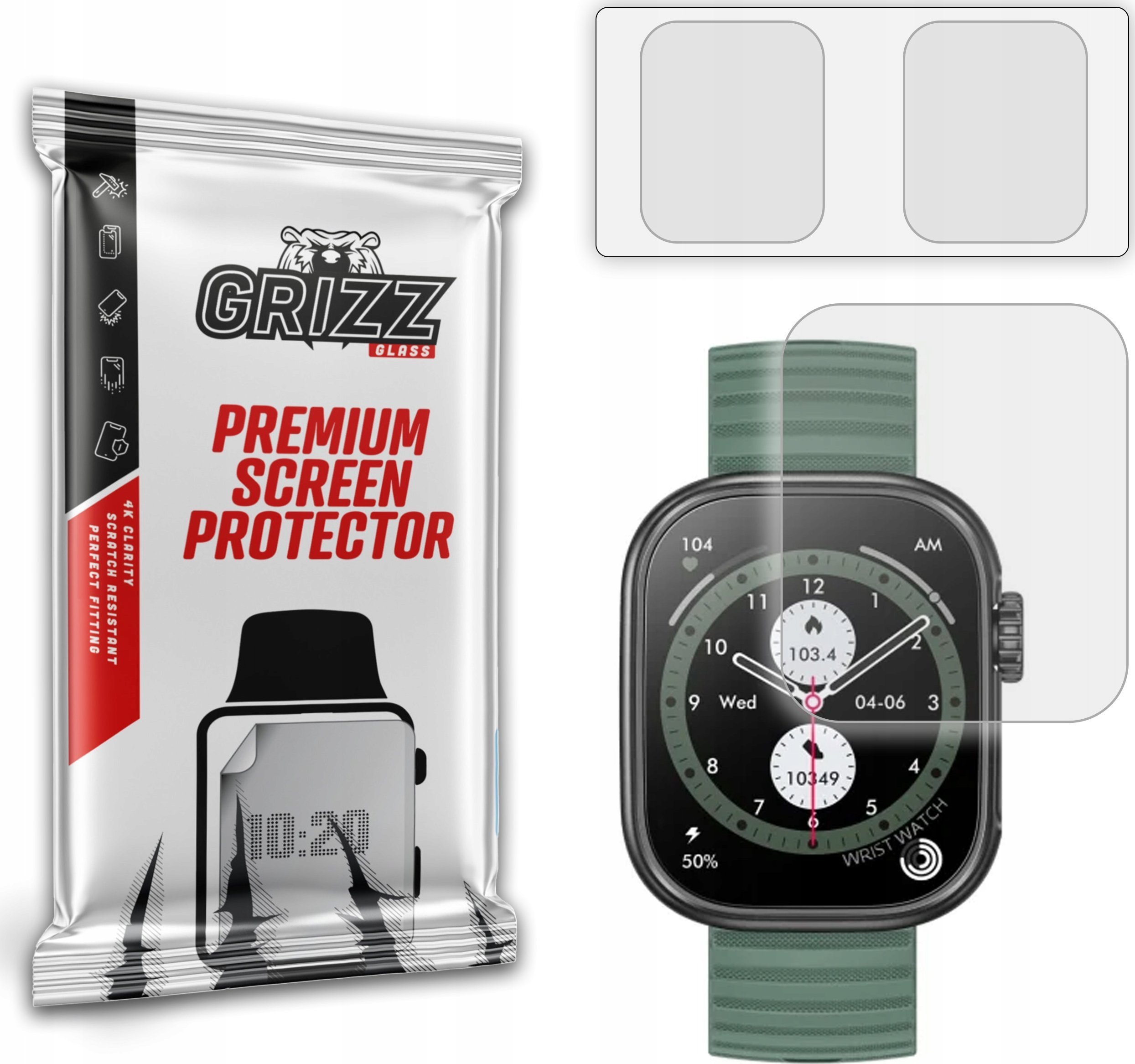 Folje mbrojtëse Grizz PaperScreen për MyPhone Watch, set 2 copë, matte, transparente