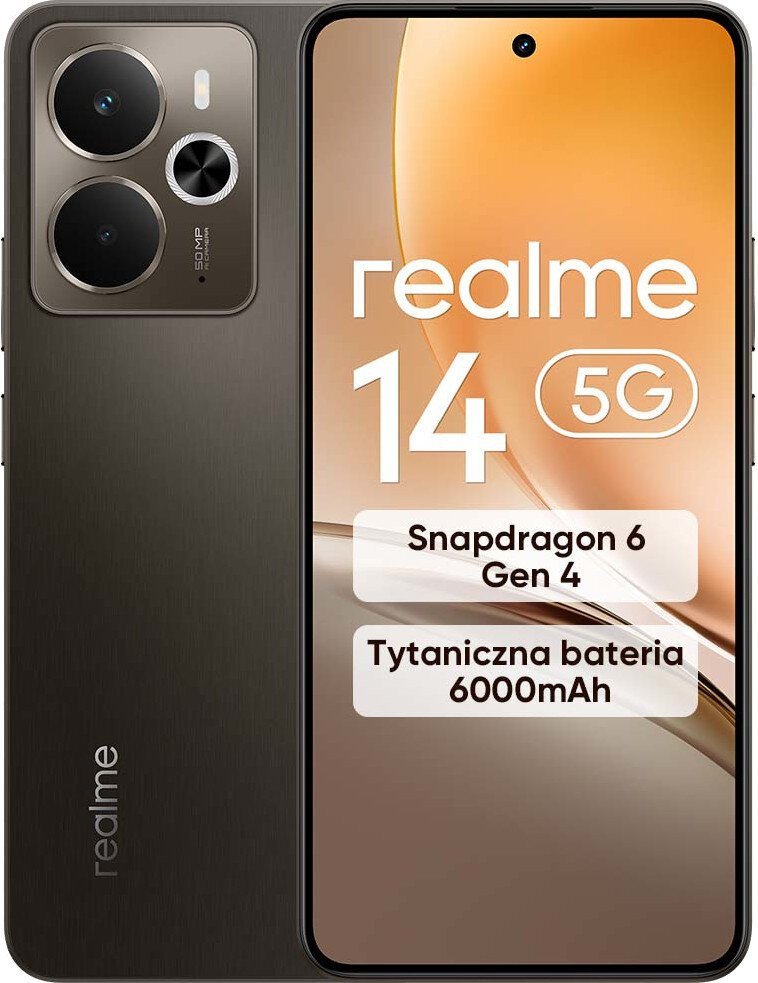 Telefoni Realme 14 5G, 6.67" AMOLED 120Hz, 6000mAh, i zi
