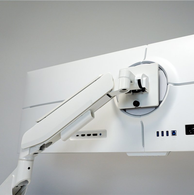 Krah monitori LC-Power LC-EQ-A49W, deri 49", montim në tavolinë, i bardhë