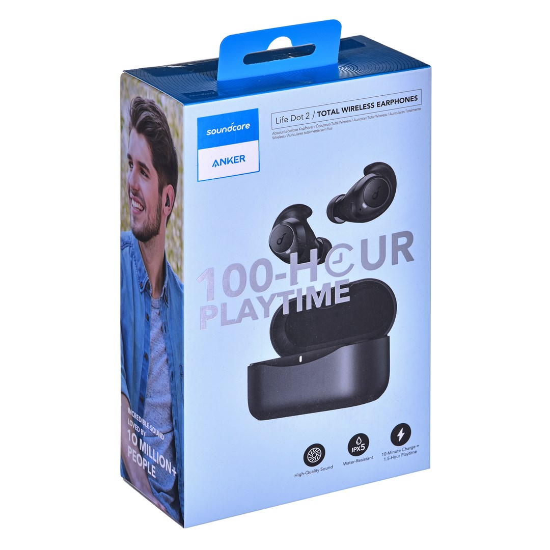 Kufje Wireless Anker Life Dot 2, Bluetooth 5.0, 40h bateri, të zeza