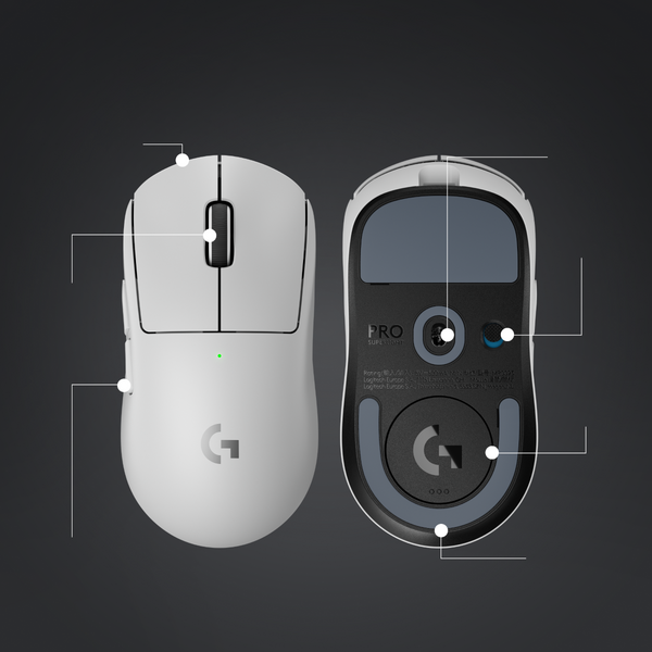 Maus Logitech G Pro X Superlight 2 Wireless, i bardhë
