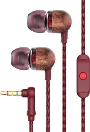 Kufje Marley Smile Jamaica, me mikrofon, me kabllo, të kuqe