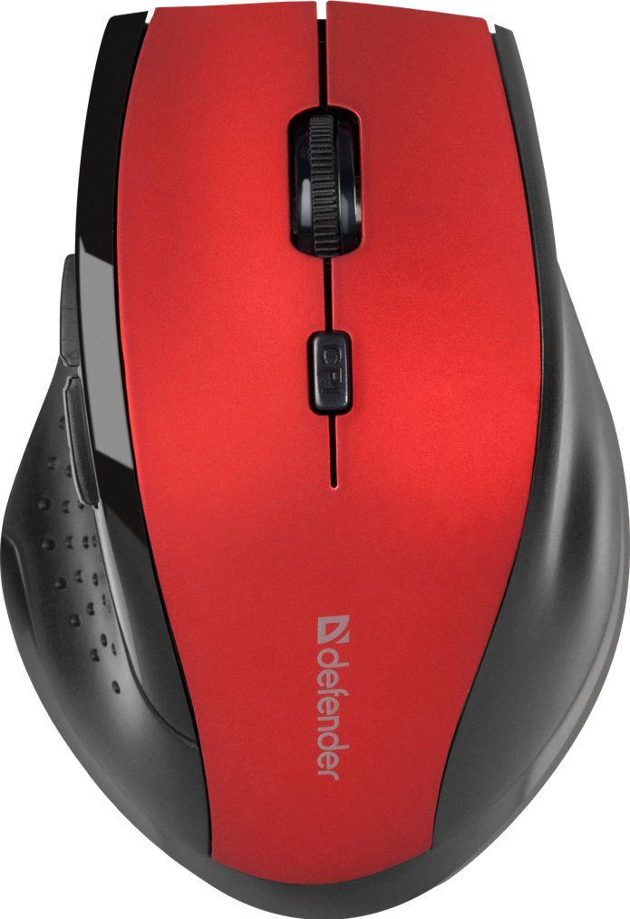 Maus Defender Accura, wireless, USB, i zi dhe i kuq