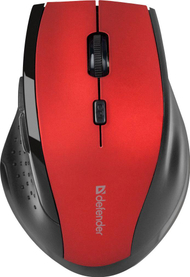 Maus Defender Accura, wireless, USB, i zi dhe i kuq