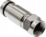 Konektor F kompresion Alantec WTR455, RG6, diametër 4.55mm, argjendtë