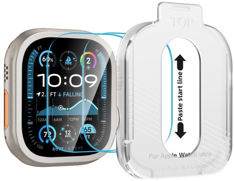 Xham mbrojtës Tech-Protect Easy Set+ për Apple Watch Ultra 1/2 49mm, set 2 copë, transparent
