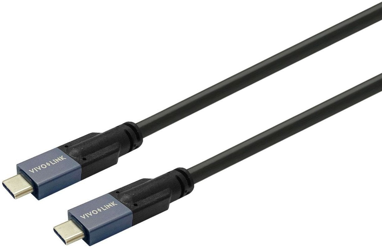 Kabllo VivoLink USB C në USB C, 10m, e zezë