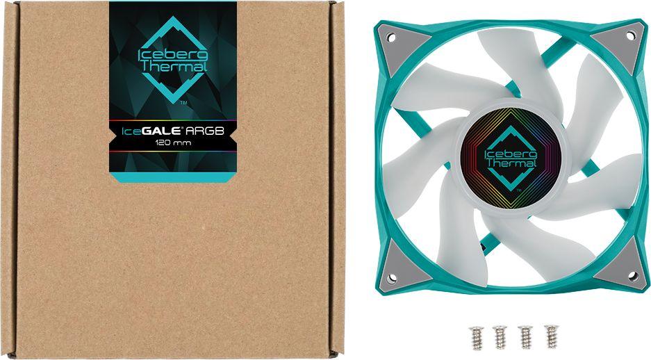 Ftohës Iceberg IceGALE ARGB, 120 mm, i gjelbër