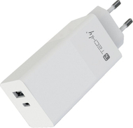 Karikues muror Techly USB-C USB-A, 100W, karikim i shpejtë, i bardhë