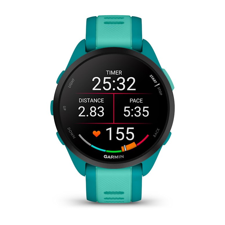 Orë sportive Garmin Forerunner 165 Music, GPS, 43mm, turquoise aqua