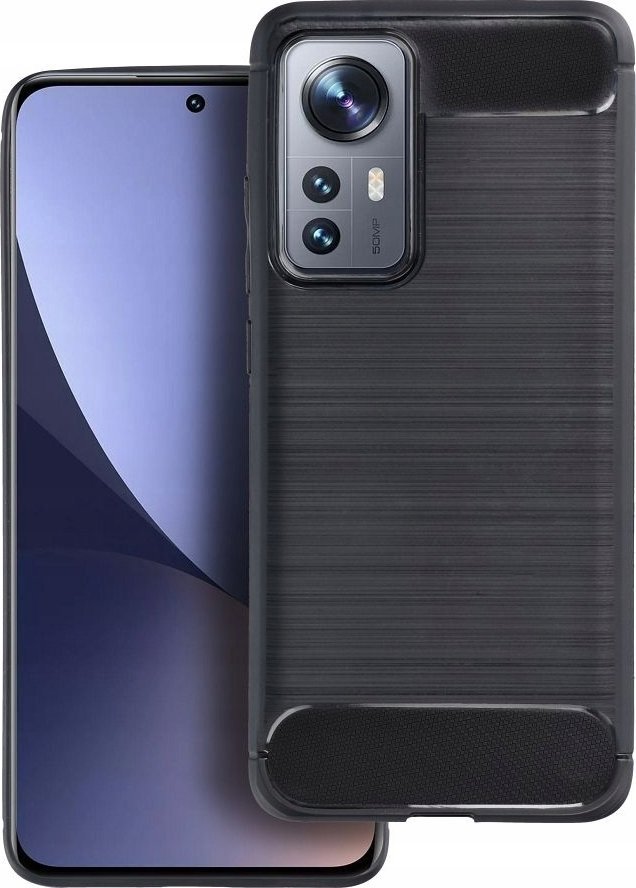 Mbulesë telefoni Armored Carbon Case për Xiaomi 14, TPU fleksibël, e zezë