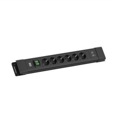 Shirit rryme Bachmann CONNECTUS, 6x CEE 7/3, 1x USB A C 22W, 2m, i zi