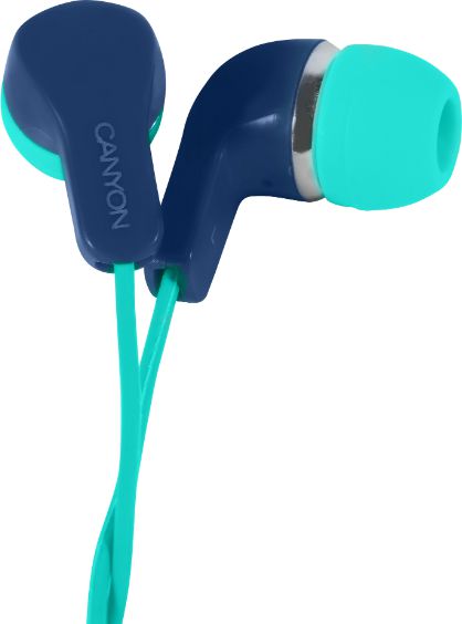 Kufje in ear Canyon CNS CEPM02GBL, me mikrofon, me kabllo, jeshile blu