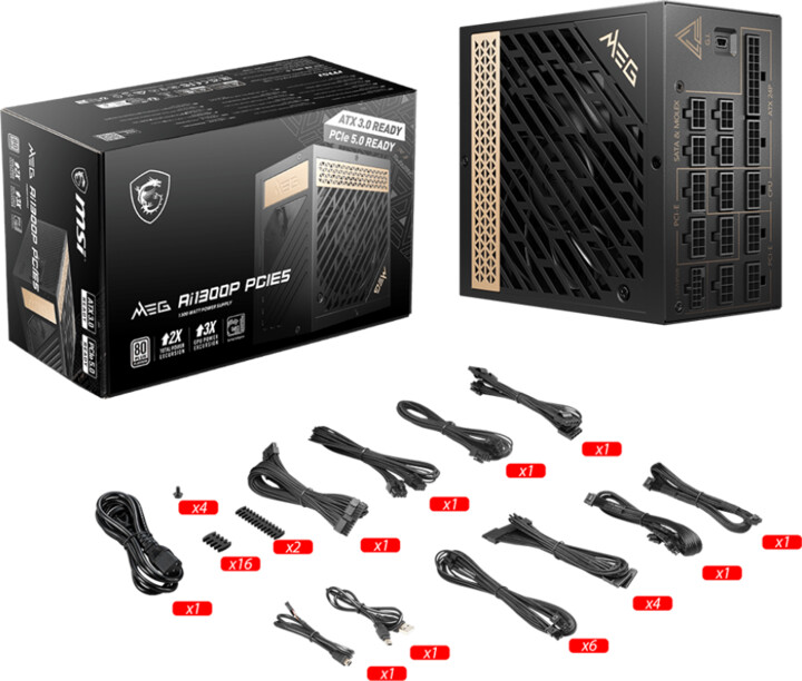 Burim energjie MSI MEG Ai1300P PCIE5, 1300W