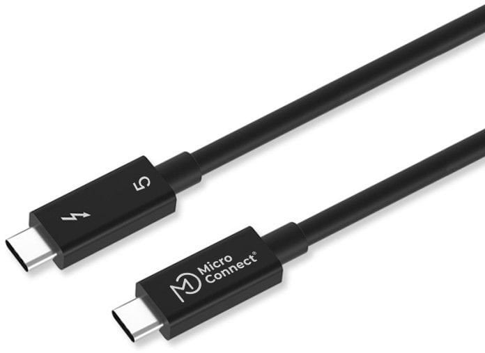 Kabllo Microconnect Premium Thunderbolt 5, transmetim i shpejtë, e zezë