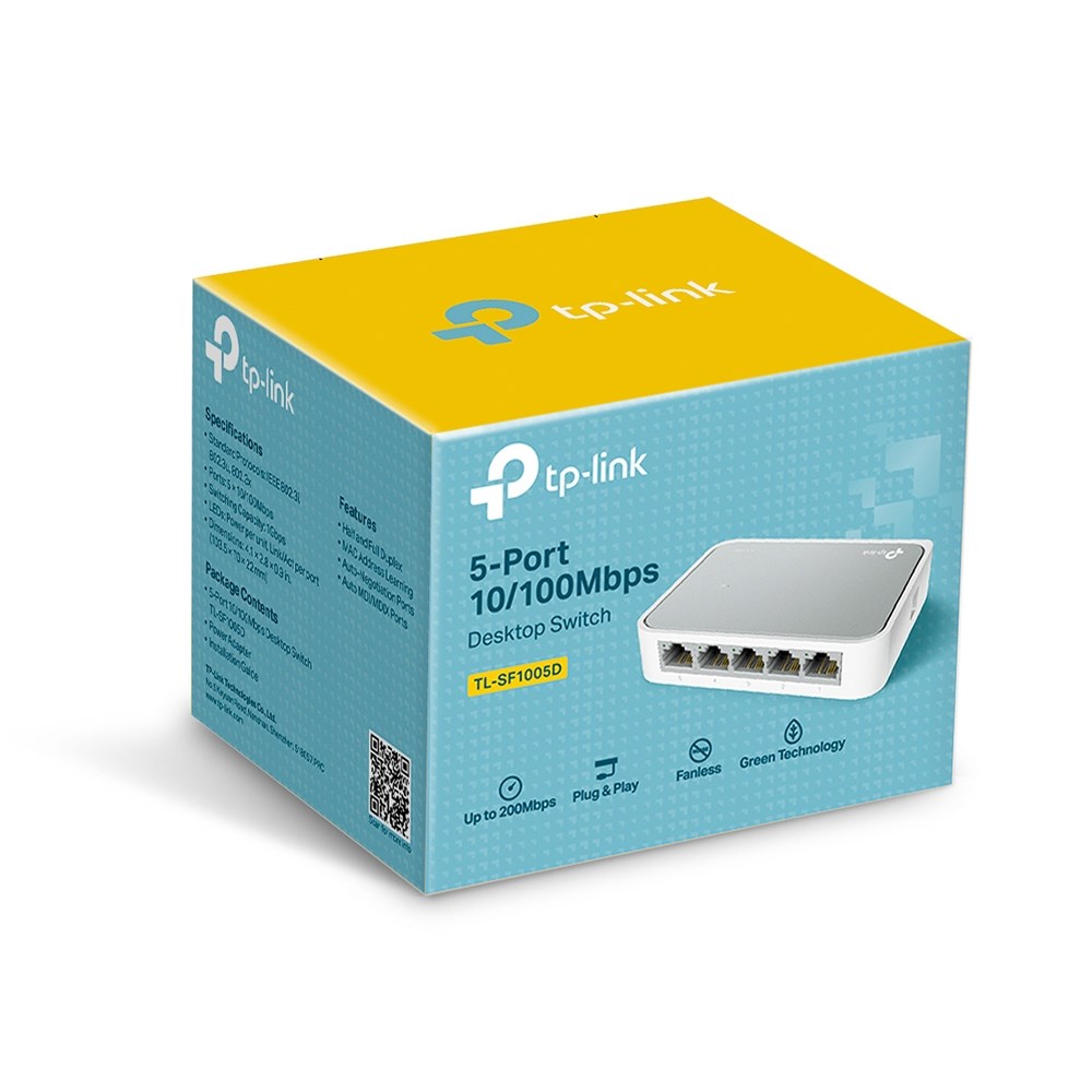 Switch rrjeti TP-Link TL-SF1005D, 5 porta, 10/100 Mbps, i bardhë