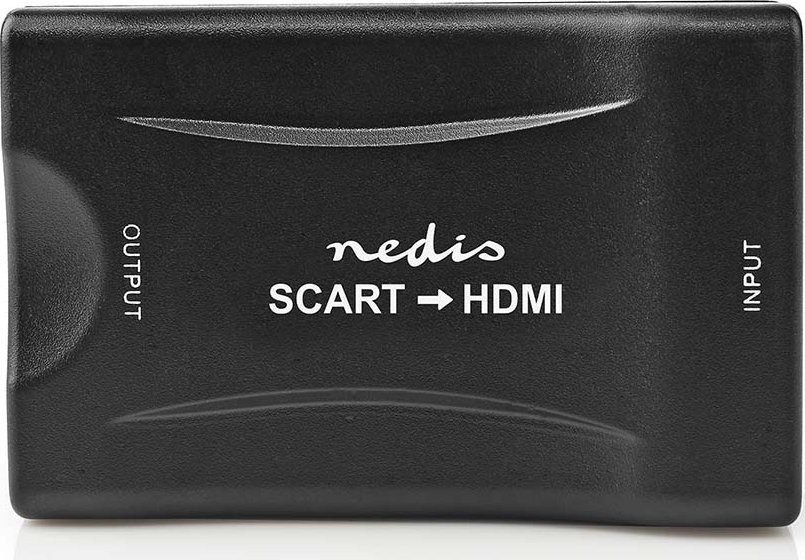 Adapter konvertues AV SCART në HDMI, Full HD 1080p, zgjedhje 720p 1080p, i zi