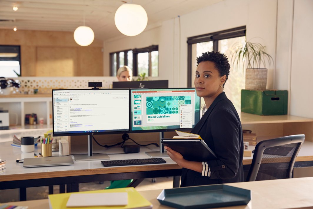 Monitor HP E24q G5, 23.8", 2560 x 1440 (WQHD), 75Hz, i zi / i argjendtë