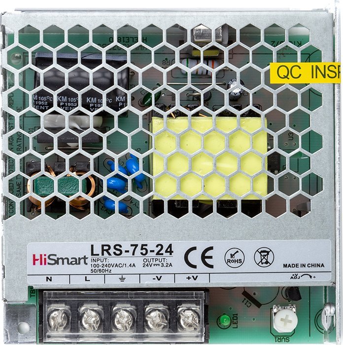 Furnizues energjie HiSmart LRS-75-24, 24V 3.2A, 75W, gri