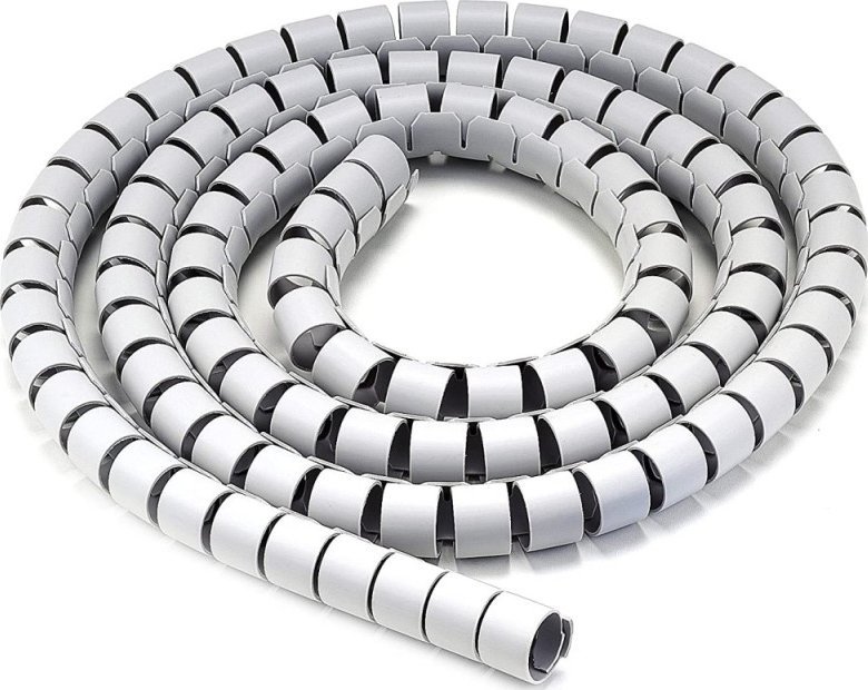 Mbështjellës spiral kabllosh Techly, diametër 20mm, 30m, gri