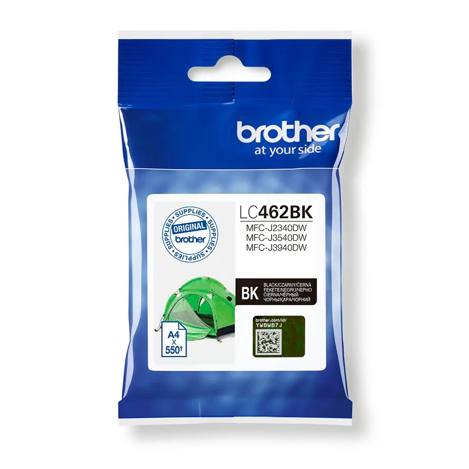 Ngjyrë Brother LC-462BK, e zezë