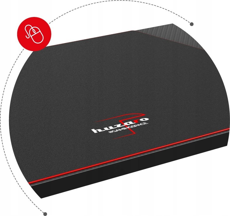 Tavolinë gaming Huzaro Hero 3.3 RGB, LED RGB, me mbajtëse aksesorësh, e zezë 4