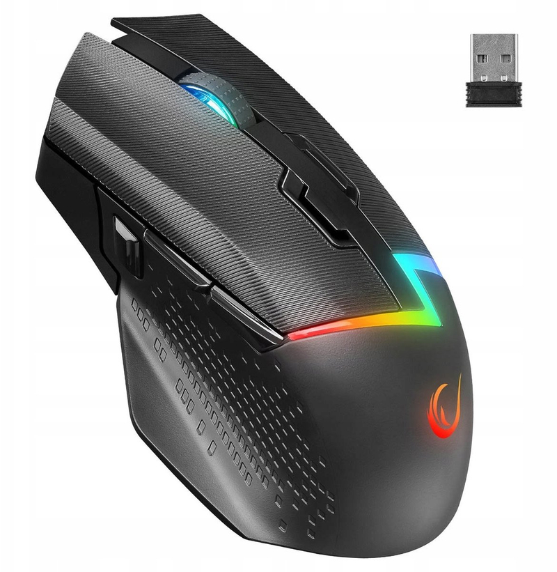 Maus gaming Rampage Drop M3 V2, wireless, 24000 DPI, RGB, i zi