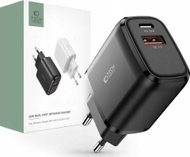 Мрежен полнач Tech-Protect C20W, 1x USB-A, 1x USB-C, бел