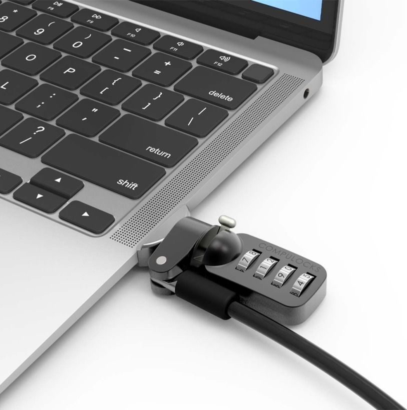Adapter sigurie Compulocks për MacBook Air 2017 2019, me kyç kombinimi, i zi