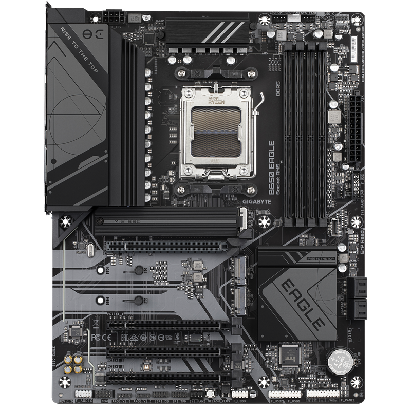 Pllakë amë Gigabyte B650 EAGLE, AM5, DDR5 7600MHz, e zezë
