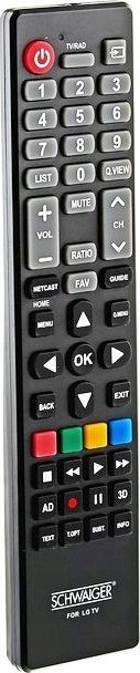 Telekomandë TV Schwaiger UFB100LG 533, IR wireless, universale, e zezë