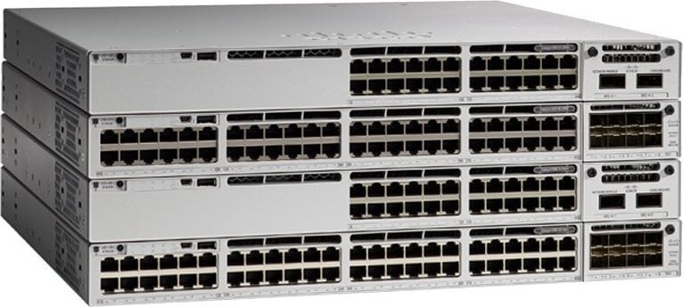 Switch rrjeti Cisco Catalyst C9300X 12Y A, i menaxhuar L3, enterprise, gri