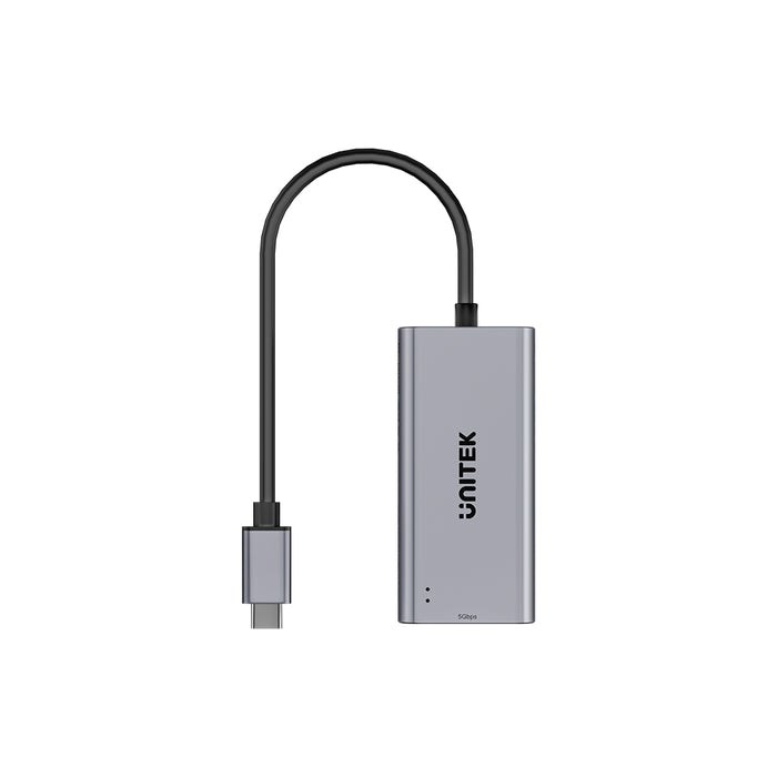 Adapter rrjeti Unitek USB-C në RJ45, 5Gbps, gri