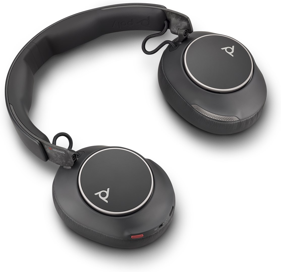 Kufje Poly Voyager Surround 80 UC, Bluetooth, Boomless, të zeza