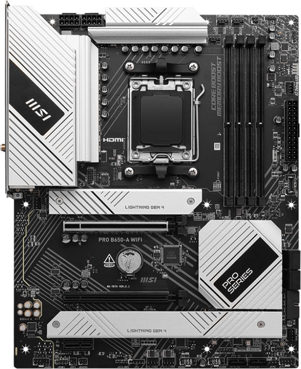 Pllakë amë MSI PRO B650-A WIFI, AMD B650, Socket AM5, ATX