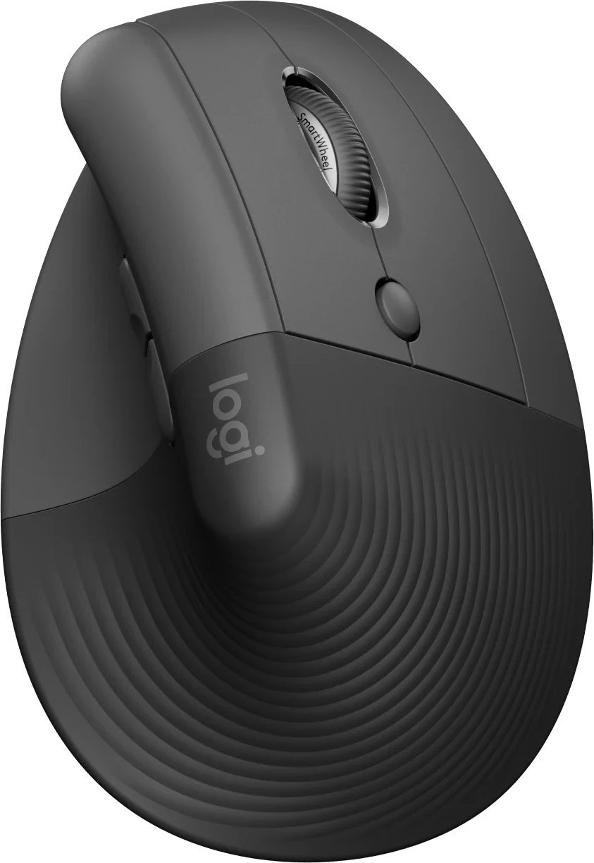 Maus ergonomik vertical Logitech Lift, wireless, për biznes, grafit