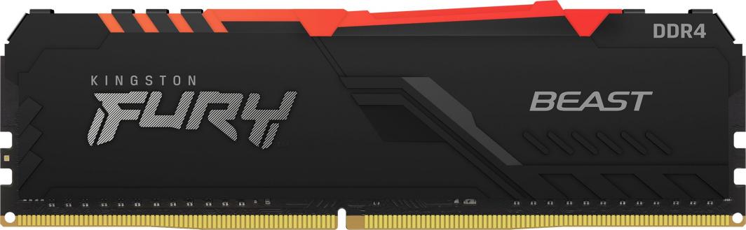 Memorie Kingston Fury Beast RGB, DDR4, 16 GB, 2666 MHz, CL16, KF426C16BB1A/16