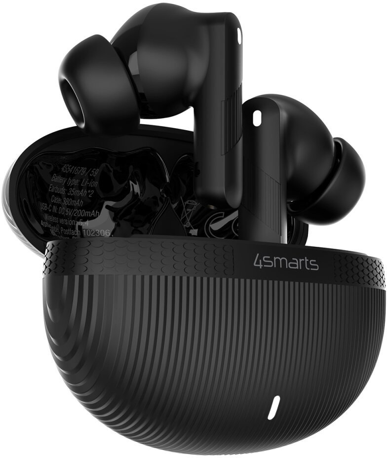 Kufje pa tela 4smarts SkyBuds Pro ANC, wireless, me anulim zhurme, të zeza