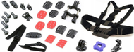 Set aksesorësh montimi Xrec 30in1 për GoPro dhe SJCAM, me Chest Mount