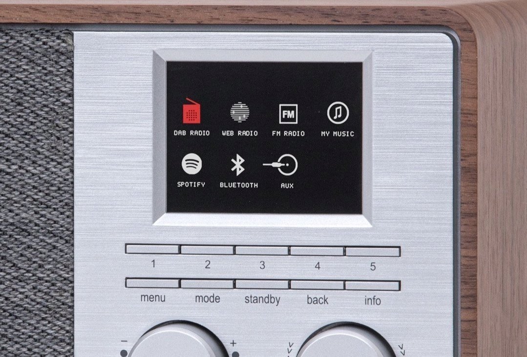 Radio tavoline Pinell Supersound 201W, DAB+ FM internet radio, Bluetooth WiFi, dru arrë