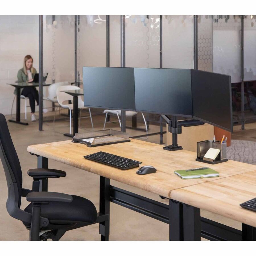 Mbajtëse për tre monitorë Fellowes Platinum Series, 17-27", e zezë