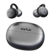Kufje wireless EarFun Clip, dizajn i hapur, me kuti karikimi, gri argjendi