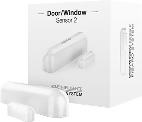 Senzor me bateri Fibaro për dyer dhe dritare, Z-Wave Plus, bardhë