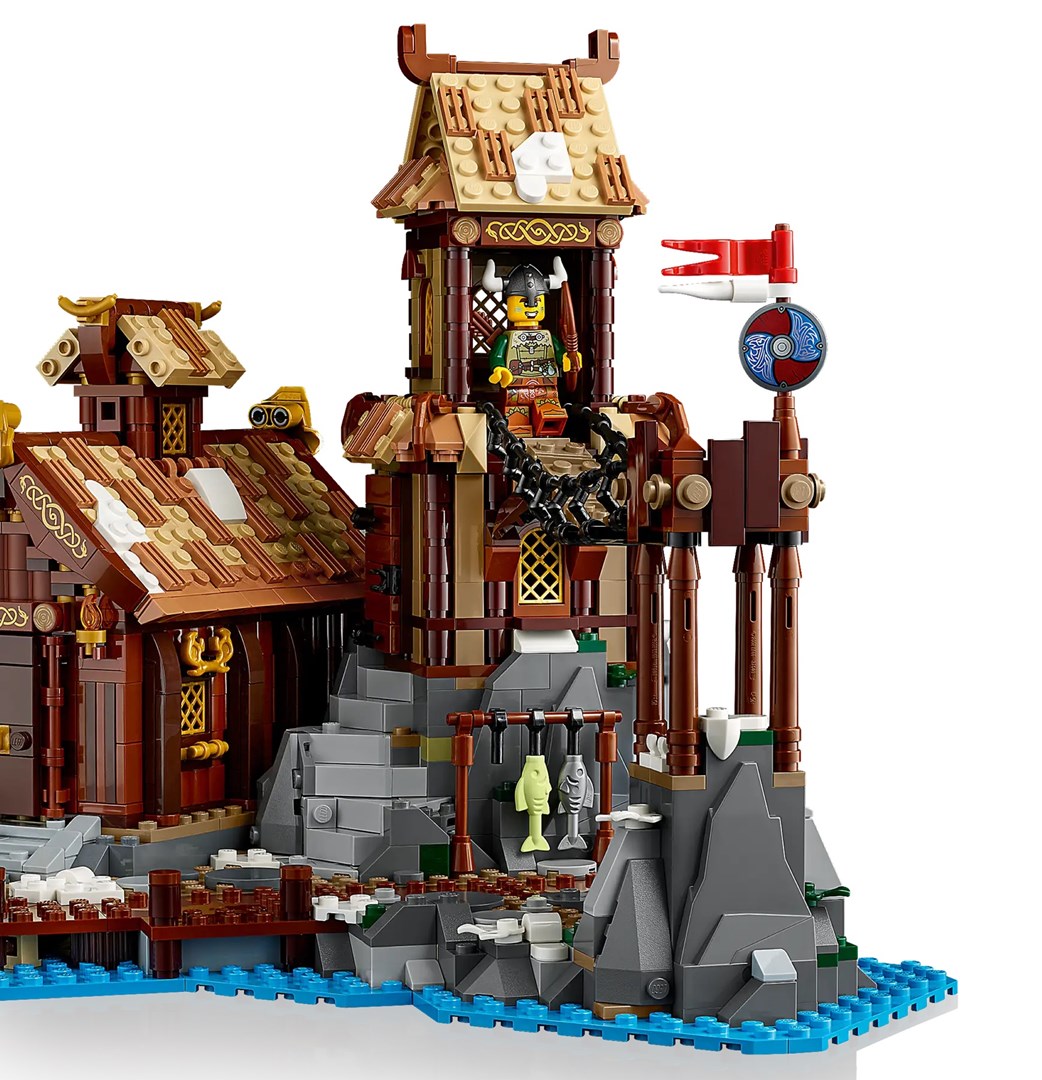 Lodër ndërtimi LEGO Ideas Viking Village 21343, mbi 2000 pjesë, shumëngjyrëshe